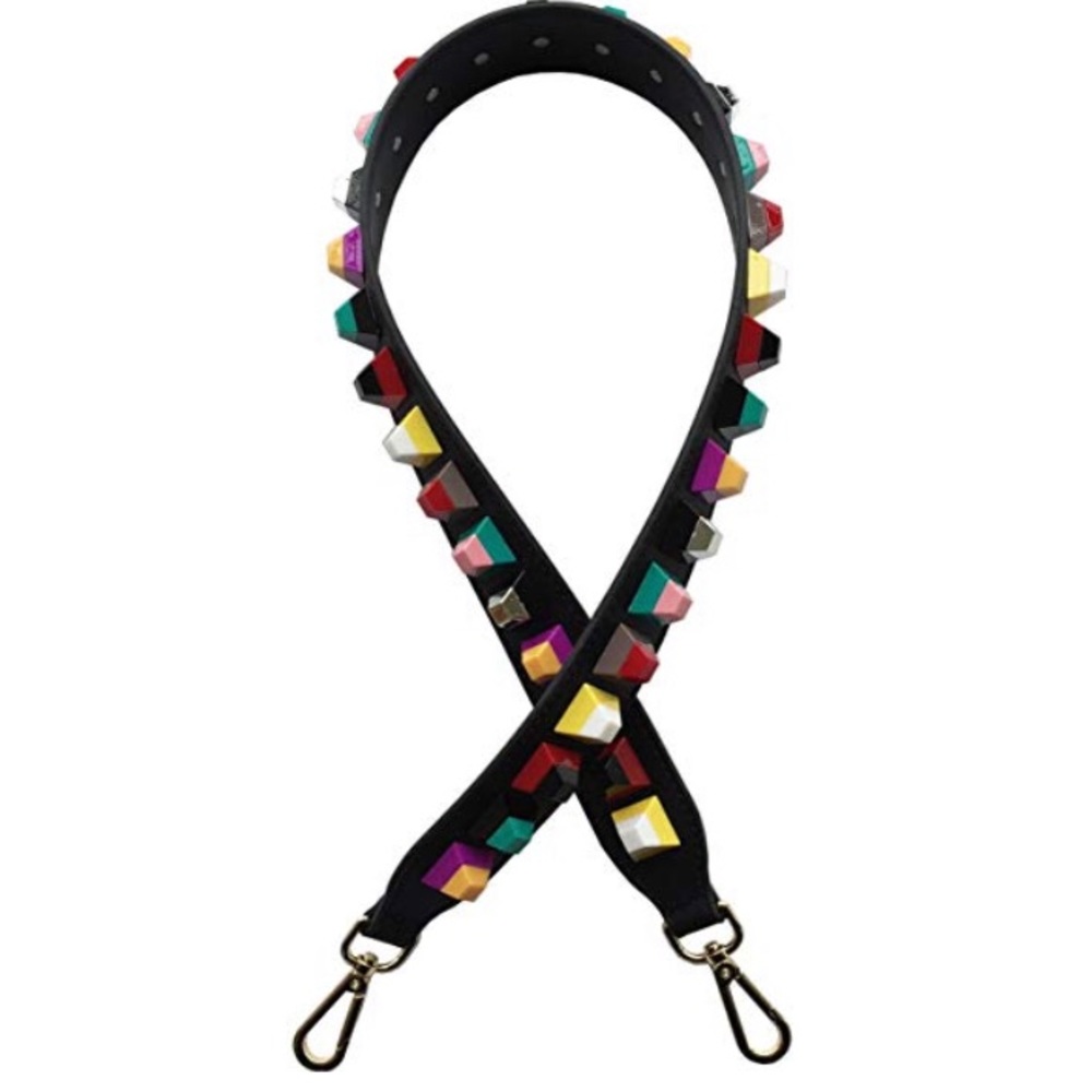 Fashion colorful studded bag strap